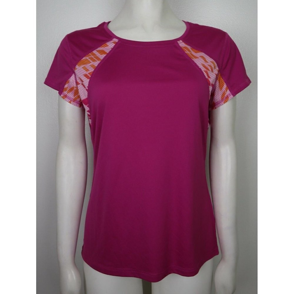 WOMEN'S PINK SHORT SLEEVE ATHLETIC TOP - NORDIC TRACK - SIZE M